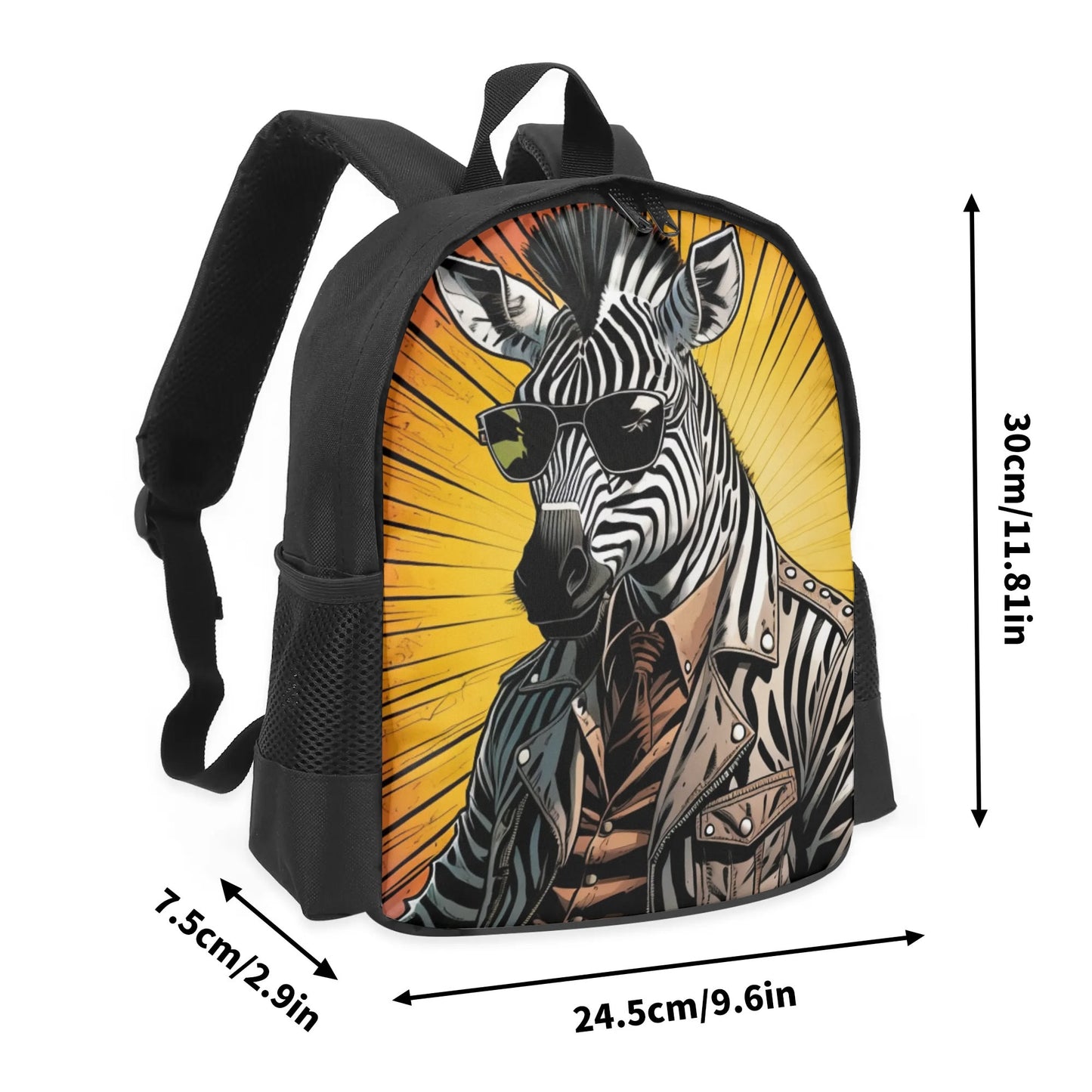 Zesty Zebra 13 Inch Kids School Backpack