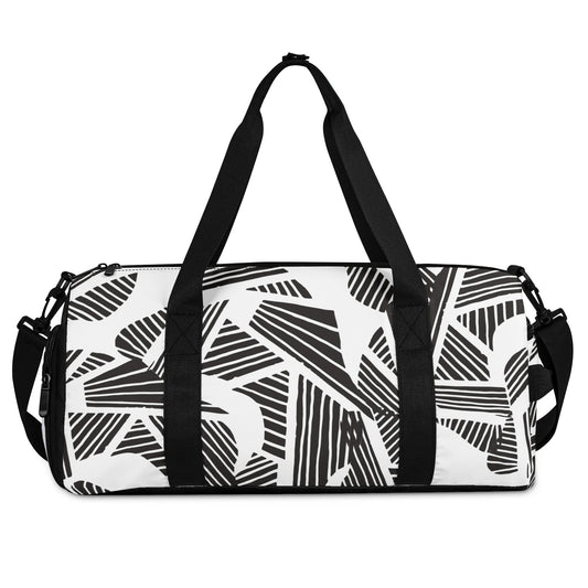 Black & White Abstract Fashion Luggage/Gym/Duffle Bag