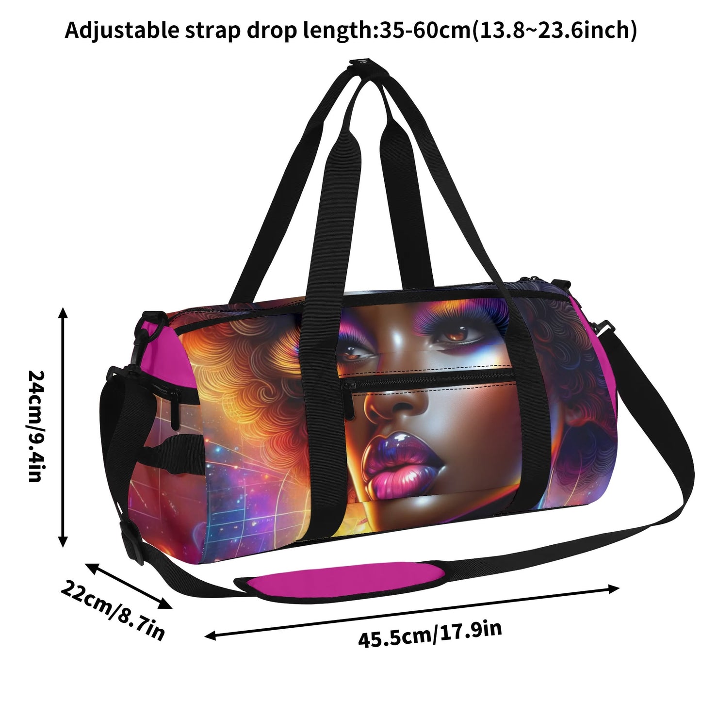 Melanin Queen Fashion Luggage/Gym/Duffle Bag