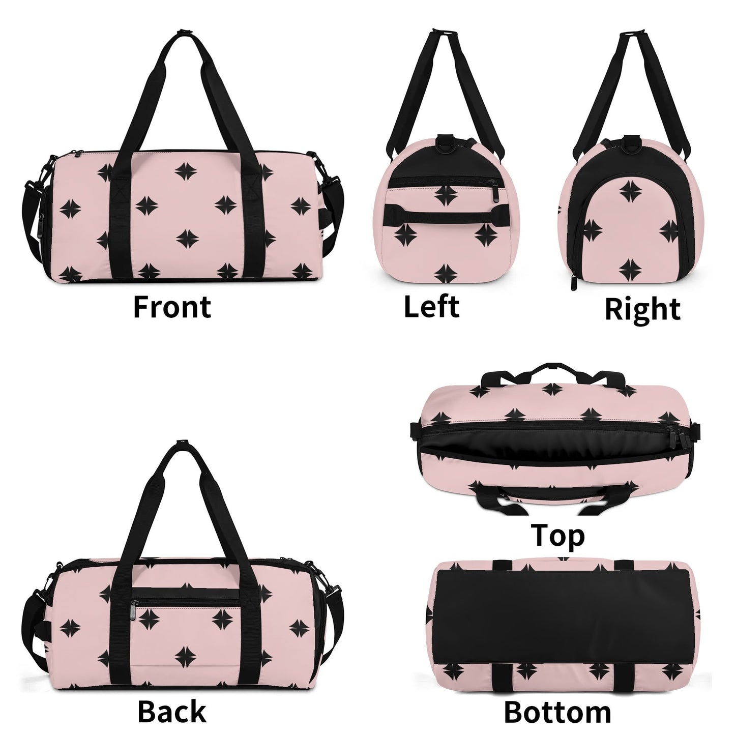 Powder Pink Fashion Luggage/Gym/Duffle Bag