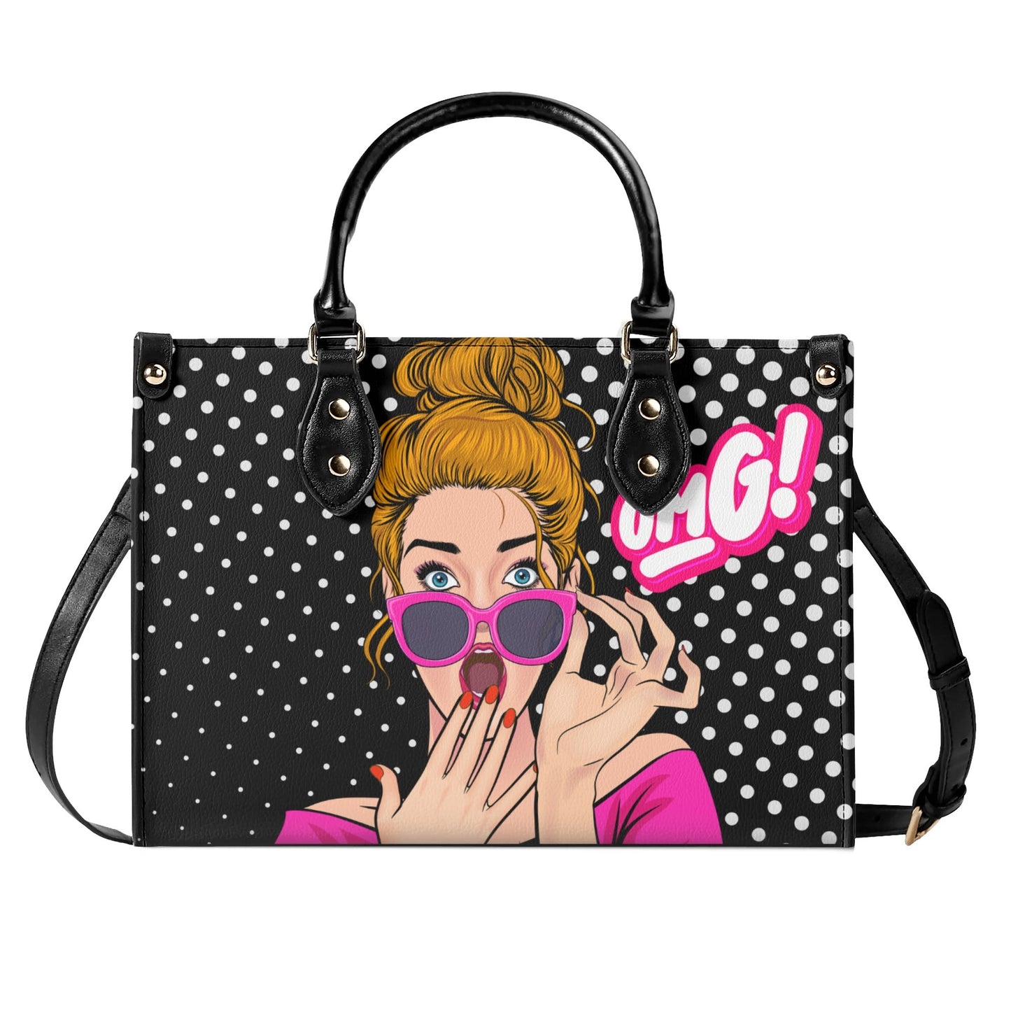 Comic OMG Leather Handbag