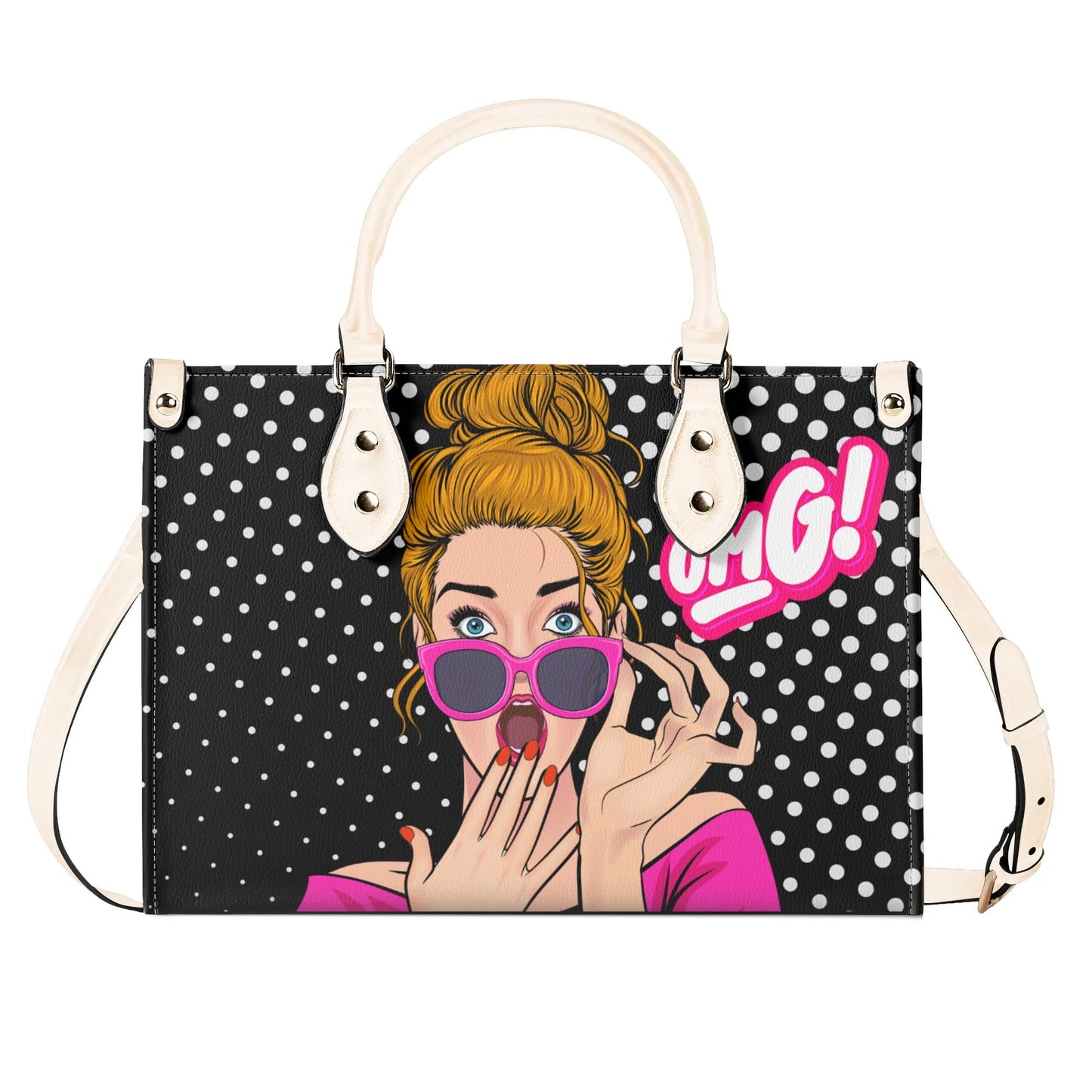 Comic OMG Leather Handbag