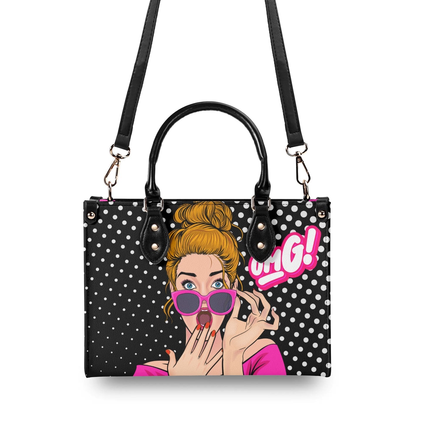 Comic OMG Leather Handbag