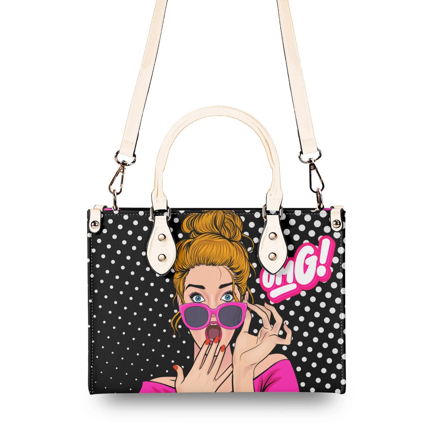 Comic OMG Leather Handbag